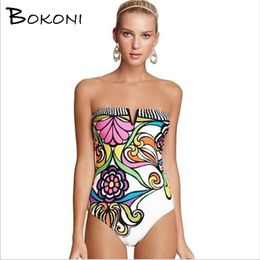 fashion sxey UK - Fashion-2017 Sxey One Piece Swimsuit Girls Halter Bandeau Swimwear Bathing Suit Women maillot de bain Monokini Piece Swimsuit Women XXL