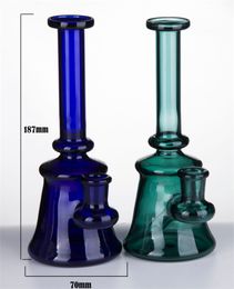 Smoking Glass Water Pipe 14mm Joint Color Bong Pyrex Bowl Perc Heady Wax Oil Rigs Bubbler Hookahs Beaker Filters 937