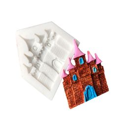 -Castle Mold Kuchen Fondant Silikon Castle Shaped Ice Formen Märchen Schokoladenform Dekoration Werkzeug Candy Backwerkzeuge