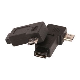 90 Degree Left & Right Angled Connector USB 5pin Female to Micro USB Male Data Sync Adapter Plug Converter