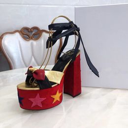 Klassische Sandalen Dame Sommer 2020 Schuh Peep Toe Sandalen Metallschnalle Leder sexy Y hochhackige Damenschuhe 14cm