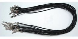 1 5 o 10 Ajustable De Cuero Collar Redondo Tanga cables 2mm//16 Langosta Broche