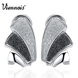 Fashion-Silver/Rose Gold Color Women Stud Earrings Black & White Earrings Female Small Earrings Trendy Jewelry
