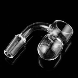 Smoking Accessories Round bottom Splash Guard Quartz Banger 3mm Thick Bevelled Edge Domeless Bucket for glass bongs dab rigs