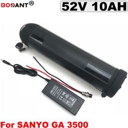 52V 10AH E-bike lithium battery for Sanyo 18650 cell electric bicycle battery 52V for 350W 800W Motor +2A Charger Free Shipping