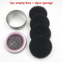 Makeup Brush Cleaner Sponge Remover Colour From Brush Eyeshadow Sponge Tool Cleaner Quick Colour Off Make Up Brushes Cleaner+3 pcs more sponge