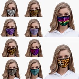 Animal Printing Face Mask Cotton Gauze Anti-Dust Reusable Washable Mask Leopard 3D Printed Adult Fashion Masks Designer HHA1432