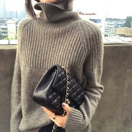 Women Sweater New Spring High-Quality Turtleneck Long Sleeve Soft Cashmere Sweater Female Fashion Warm Solid Knit Pullover