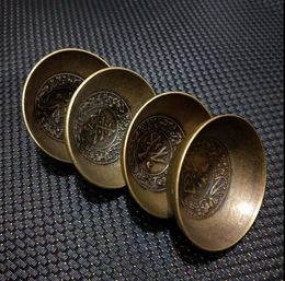 A set Old China antique Pure copper Fu Lu Shou Xi Copper dish