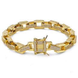 2020 Hotsale Hip Hop Iced Out Bling CZ Men Bracelet Fashion Cuban Link Bracelets Male Hiphop Jewelry gifts