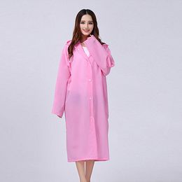 New Outdoor Adult Raincoat Manufacturers Wholesale Multi-color Options Men and Women Fashion Translucent Frosted Thickened EVA Raincoat