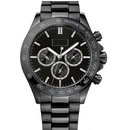 classic fashion free shipping Quartz Chronograph Men's Watch 44mm Black Dial Stainless Steel 1512961+box