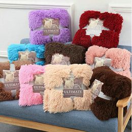 Adult PV fleece Blanket for Sofa Bedroom Solid 100% Polyester Throw Autumn Winter Soft Short Plush Cover Blanket for Spring