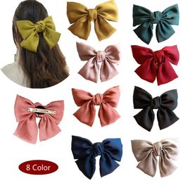 European and USA Hot Selling Silk Cloth Hairpins for Girls Bowknot Butterfly Shaped Hair Clips Fashion Hair Accessories