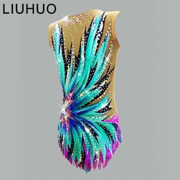LIUHUO Rhythmic gymnastics dress wholesale dance costumes girls competition ballroom sports gym leotards for lady and children