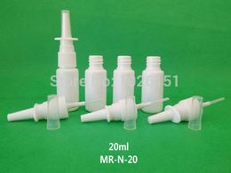 50pcs of 20ml HDPE White Plastic Nasal Spray Pump Bottle Nasal Nose Mist Spray Bottle with 18/410 Nasal Atomizers