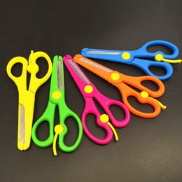 Korean stationery student stretch safety children hand stretch scissors