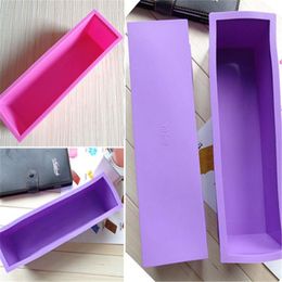 Wholesale-Fashion New Perfect Soap Brick Pastry Bread Loaf Cake Silicone Rectangle Bakeware 1.2L Free shipping