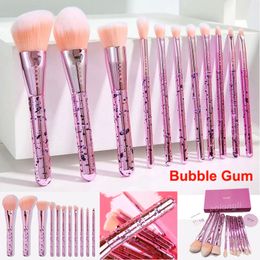 Makeup Brushes Docolor Bubble Gum Brush Set 11 Pcs Foundation Contour Powder Blending Eye shadow Highlight Lips Eyebrow Kabuki Brush Kit