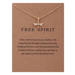 Wholesale popular dragon lucky best wishes gold plated jewellery pendant collarbone chain necklaces