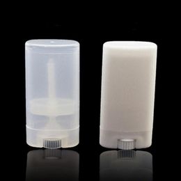 15ml 15g Clear/White Oval Twist Round Lip Balm Tube Deodorant Container Free Shipping LX3695