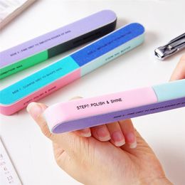 NAD017 1pc Six sided nail Polish File nail art Sanding drill for nail salon tool new user practice at home 18cm length