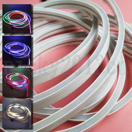 5M 12V WS2811 Addressable 5050 RGB LED Pixel Neon Sign Tube Flexibe Strip Light Belt 300LEDs Silica Gel Flat IP67 Waterproof Dream Color Magic