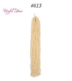 Dreadlocks by DIY Crochet hair extensions synthetic hair weave ombre blonde 18Inch braiding hair Micro Locs Sister Locs straight for marley