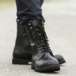 Hot Sale-n's Motorcycle Riding Hunting Casual Walking Shoes Designer Martin Botas Hombre black #11