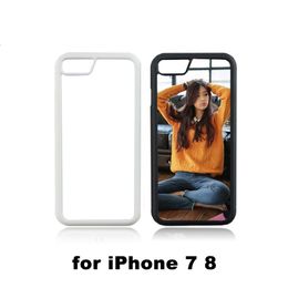 10 pcs Retail DIY Sublimation 2D Silicon Case Square Hole for iPhone 7 8 X Blank Printed Heat Transfer Cover With Aluminum Plate