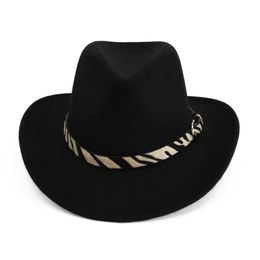 Fashion Vintage Women Men Wide Brim Warm Wool Felt Hat Bowler Trilby Fedora Cap Cowboy Hats Unisex Panama Jazz Caps Sombrero