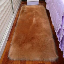 Cross border multicolor imitation sheepskin carpet living room coffee table mat long hair water floor mat bedroom bedside carpet