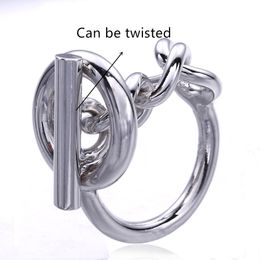 wedding ring lock UK - Slovecabin Vintage Men Jewelry Authentic 925 Sterling Silver Lock Wedding Rings bague Femme Marage Argent Rings For Women CJ19111603