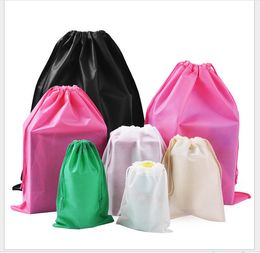20*28cm Non-woven drawstring pocket Non-woven packing bags Clothing shoes dustproof storage gift pouches wholesale