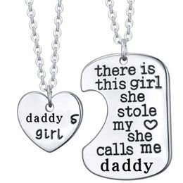 Family Necklace For Women Men there is this girl she stole mommy daddy grandpa Tag Engraved Necklace Family Jewellery Stainless steel necklace