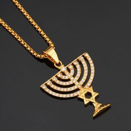 Men Hip Hop Pendant Necklaces Six-star Holy Grail Zircon Mens Fashion Necklace Classic Designer Jewelry Gifts