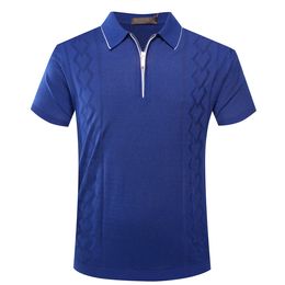 BILLIONAIRE T-Shirt Herren Seide Kurz 2020 Sommer Neu Umlegekragen Ankunft Mode Einfarbig Ausgezeichneter Stoff Große Größe M-5XL