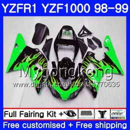 Bodywork For YAMAHA YZF R 1 YZF1000 YZF-R1 1998 1999 Light green hot Frame 235HM.48 YZF-1000 YZF R1 98 99 YZF 1000 YZFR1 98 99 Body Fairing