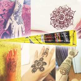 indian henna tattoo paste Australia - Black Indian Henna Tattoo Paste Body Art Paint Mini Natural Henna Paste for Body Drawing Temporary Draw On Body By Yourself