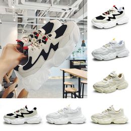drop mens running shoes cool black white fashion creepers dad high quality men women running trainer sports sneakers 3944