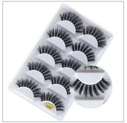 Natural long mink 3D hair thick false eyelashes handmade reusable fake lashes 6 styles available DHL Free eyelashes extensions