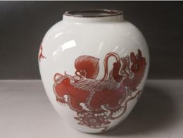 Chinese old porcelain Painted glaze jar pot