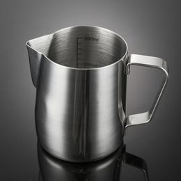 12oz Stainless Steel Milk Frothing Pitcher Cappuccino Pitcher Coffee Mug Pouring Jug Espresso Cup Latte Art Mug