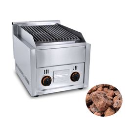Commercial Lava Rock Barbecue Grill BBQ Machine Lava Rock Volcanic Stone Grooved Oven Lava Rock Burn Oven Grill