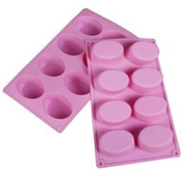 Hot Home Garden 8-Cavity Oval Shape Soap Mold Silicone Chocolate Mould Tray Homemade Making DIY lin4986