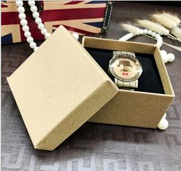Vintage kraft paper world cover packaging box Bracelet paper box watch jewelry box wy187
