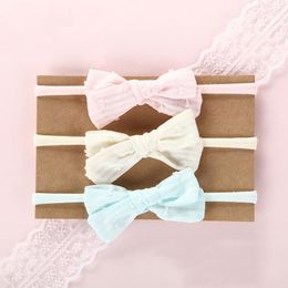 Baby Bow Tie Hairclips Cotton Sweet Cute Solid Hair Clips Girls Hairpins Soft head wear Hair Accessories