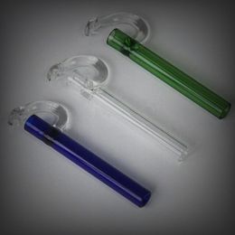 Colourful Pyrex Mini Glass Smoking Philtre Bong Tube Handpipe Oil Rigs Portable Innovative Design Holder Mouthpiece High Quality DHL