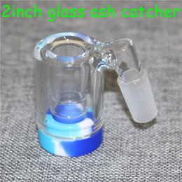 Smoking Glass Ash Catcher 14mm female 2 Inch Mini Bong Ash Catchers Thick Pyrex Clear Bubbler Ashcatcher 45 90 Degree