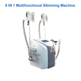 6 IN 1 Cryolipolyse Slimming Belly Fat Reduction Machine Criolipolysis Cavitation Rf Lipolaser Spa Salon Fat Dissolve Lipolaser